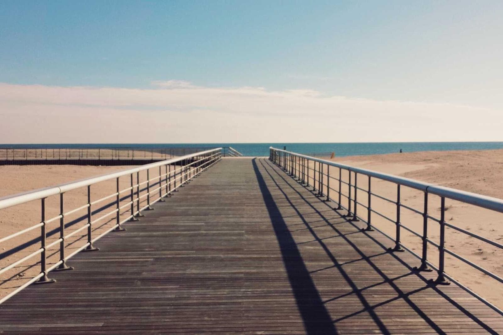 A wooden jetty running out over the water