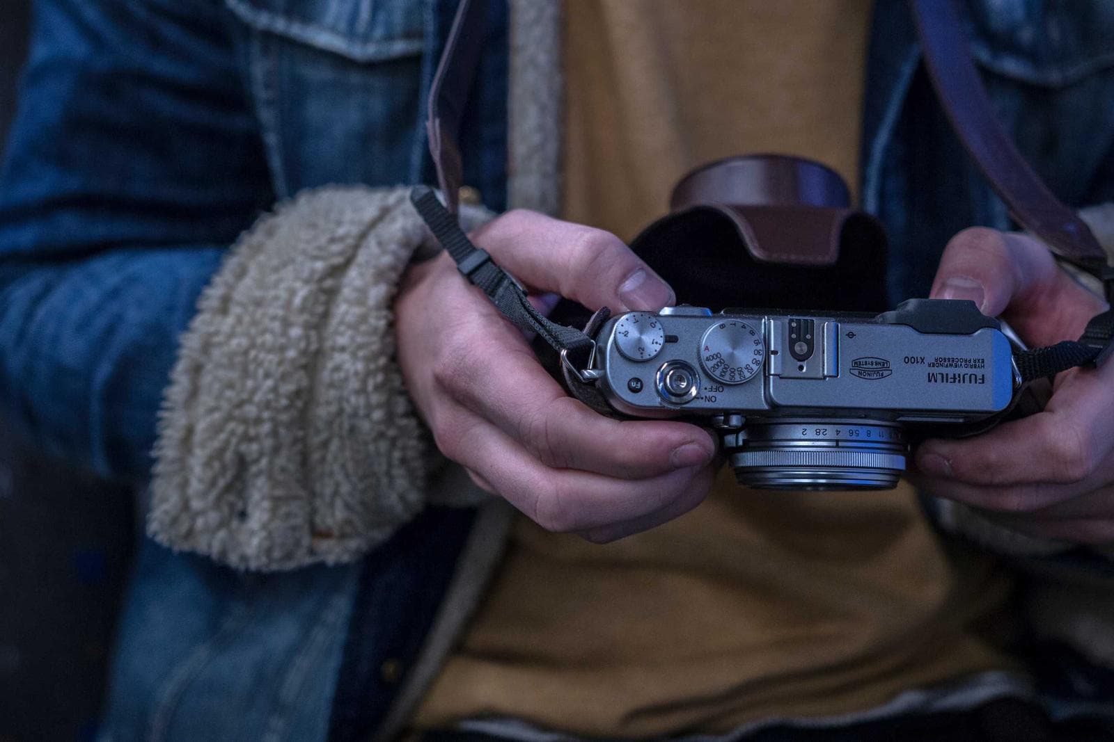 Yasmin Adel, holding the camera she shoots film on